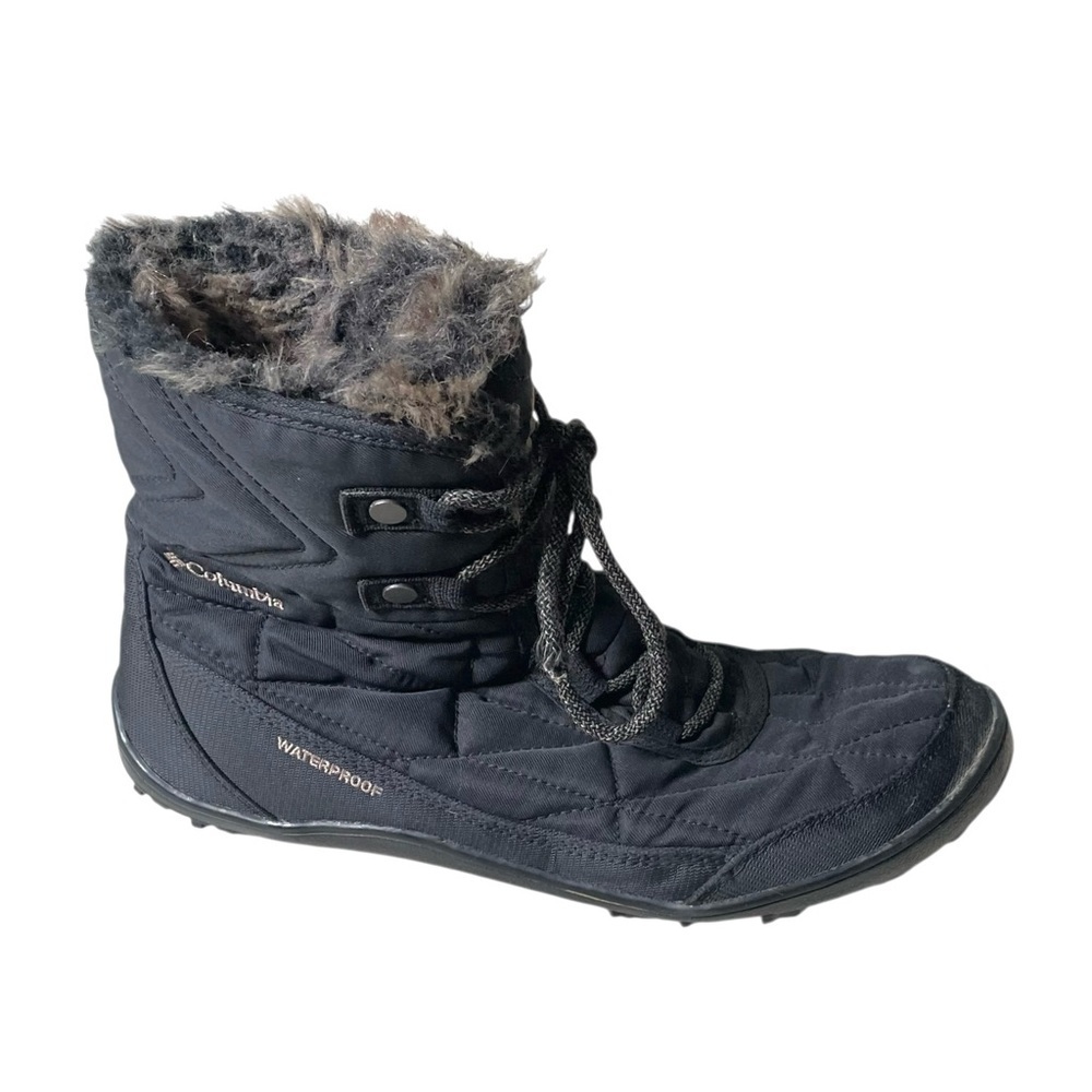 COLUMBIA Women’s Minx Shorty Winter Waterproof Lace Up Boots Black 10.5